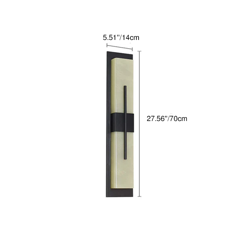 Modern Minimalist Rectangular Waterproof Stainless Steel Acrylic LED Wall Sconce Lamp For Outdoor