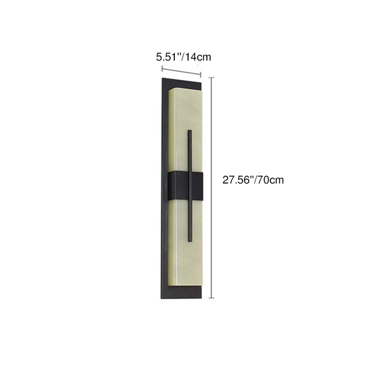 Modern Minimalist Rectangular Waterproof Stainless Steel Acrylic LED Wall Sconce Lamp For Outdoor