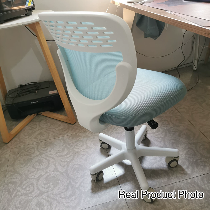 Simplicité Contemporaine Dossier De Chaise De Bureau En Nylon À Mailles En Plastique Sans Accoudoirs Pour Bureau À Domicile 