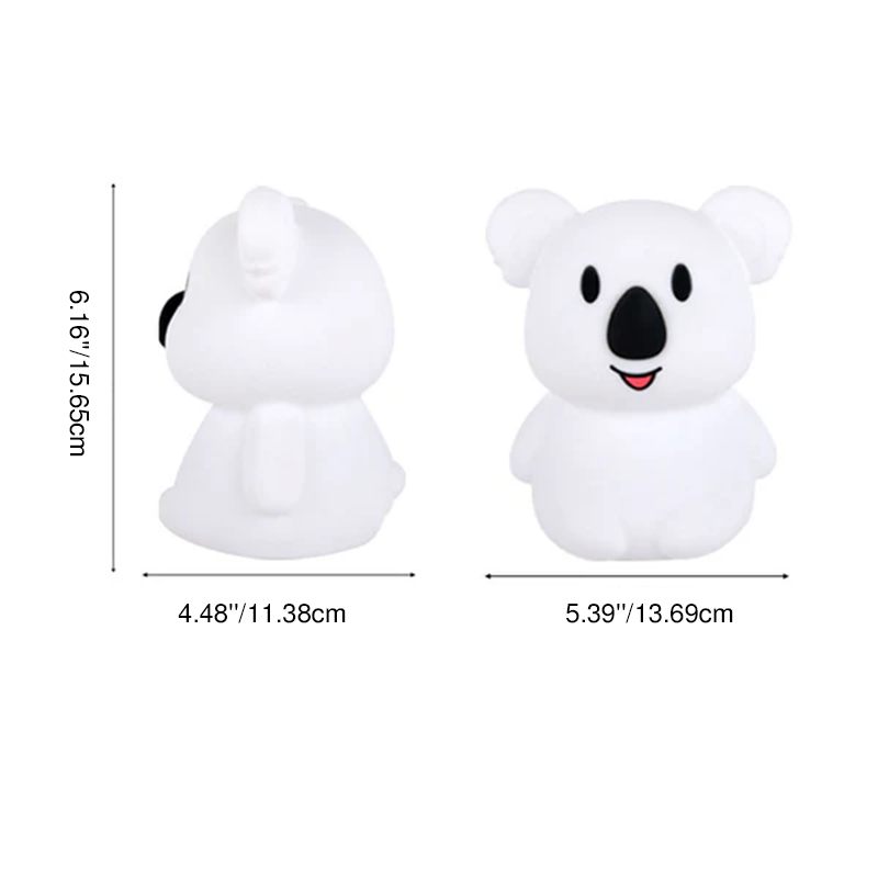 Lampe de table créative Koala Silicone USB Pat LED veilleuse 