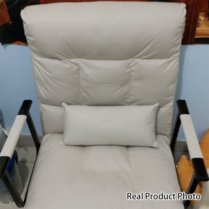 Modern Luxury Square Faux Leather Carbon Steel Recliner Backrest Armrest For Living Room