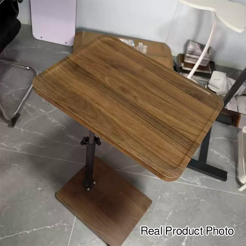 Contemporary Nordic Round Square Height Adjustable Medium Density Fiberboard Iron Side Table 2 - Tier For Living Room