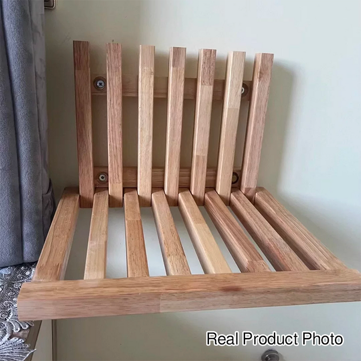 Moderner minimalistischer ultradünner klappbarer Wand-Klapptisch aus Gummibaumholz mit verdeckter Montage für das Schlafzimmer 
