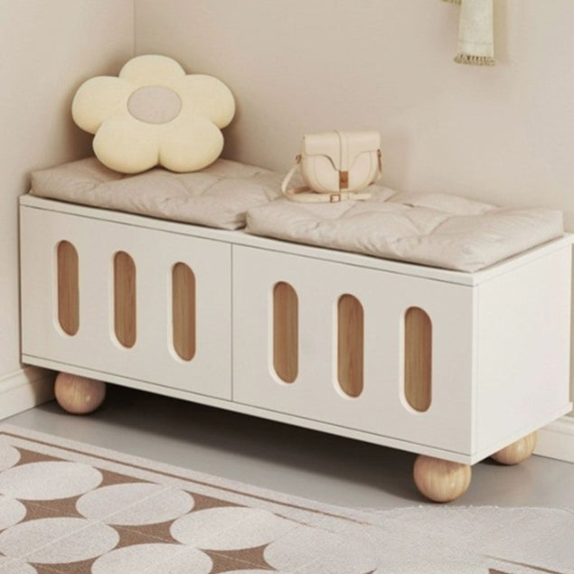 Moderner multifunktionaler Schuhbank aus MDF im nordischen Stil, 2-stufiges Schuhregal für den Eingangsbereich 