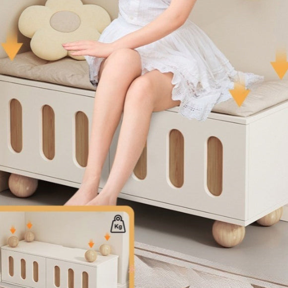 Moderner multifunktionaler Schuhbank aus MDF im nordischen Stil, 2-stufiges Schuhregal für den Eingangsbereich 