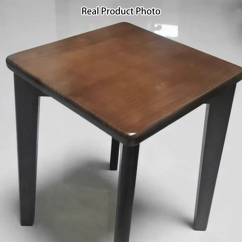 Modern Minimalist Square Upholstered Plywood Beech Wood Technology Fabric Dining Chair For Dining Room