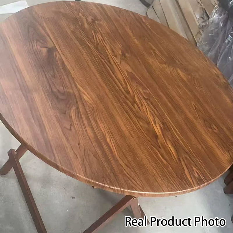 Table à manger ronde contemporaine scandinave en MDF et acier pour 4 places 