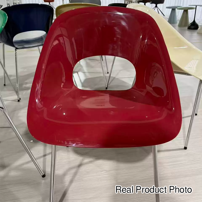 Modern Minimalist Ring Curved Plastic Iron Dining Chair Backrest For Dining Room