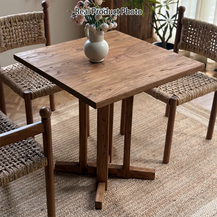 Table basse carrée croisée en bois minimaliste moderne pour salon 
