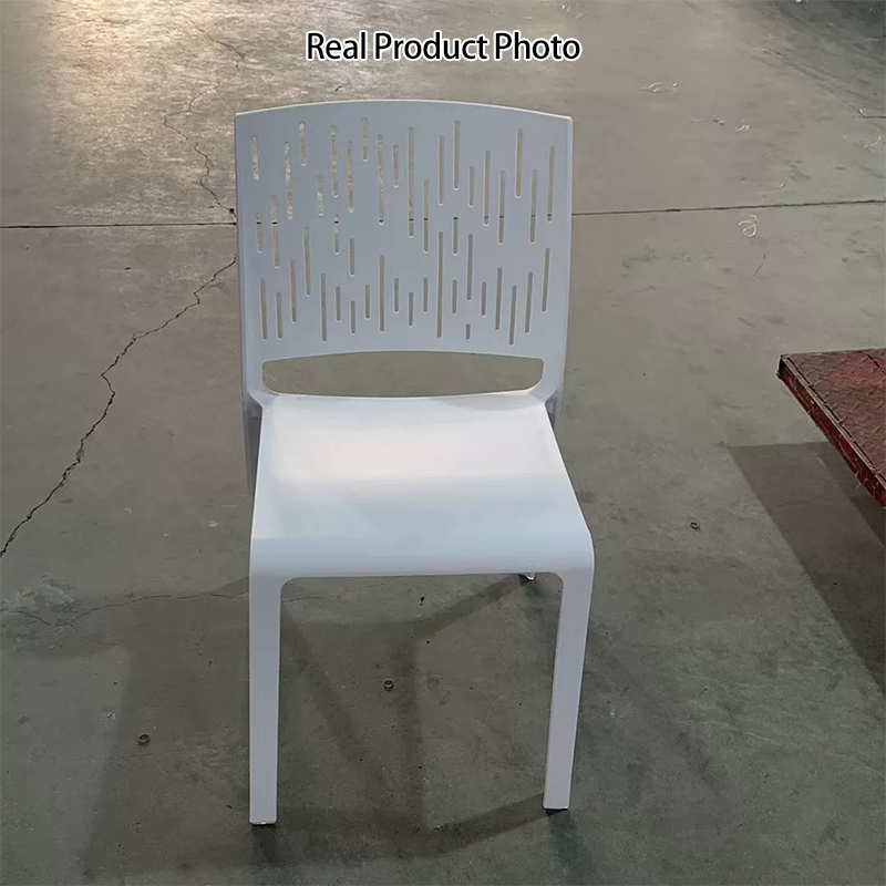 Respaldo de silla cuadrado de PET minimalista moderno para patio exterior 