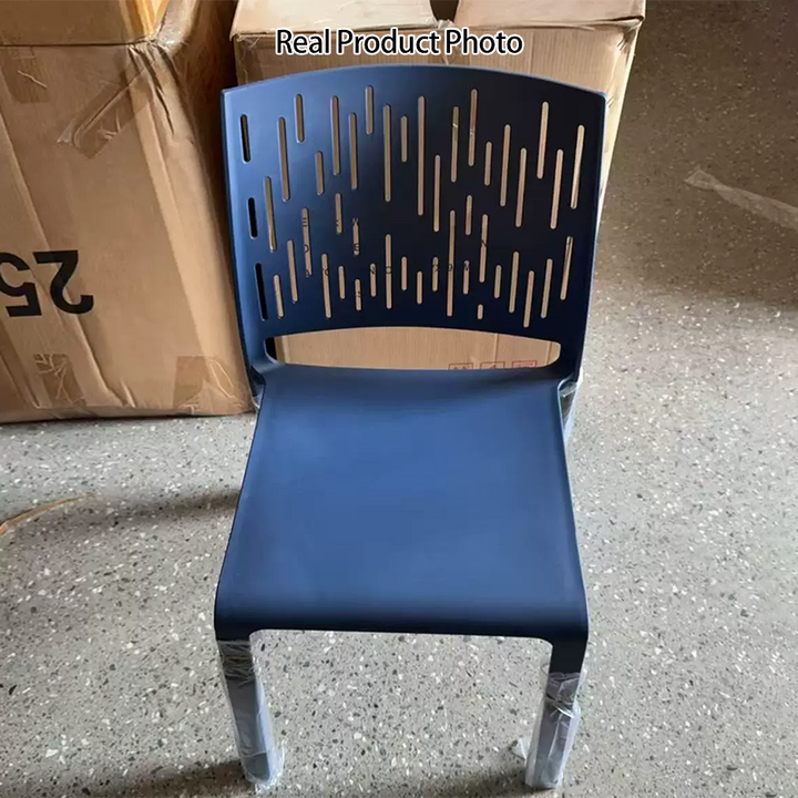 Respaldo de silla cuadrado de PET minimalista moderno para patio exterior 