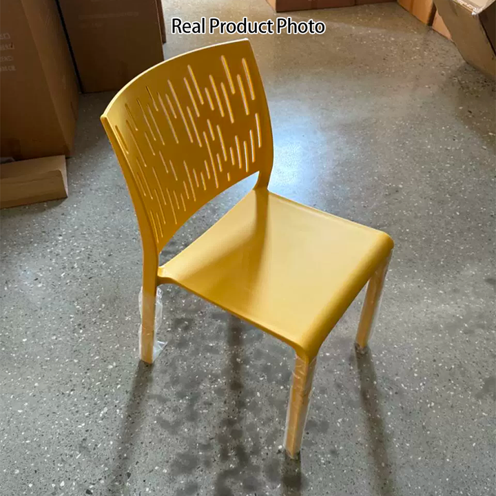 Respaldo de silla cuadrado de PET minimalista moderno para patio exterior 