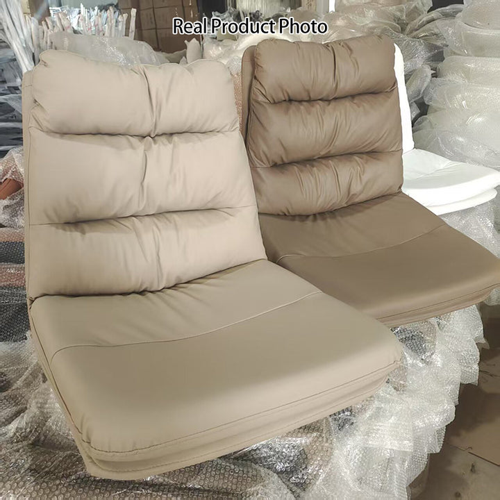 Contemporary Luxury Square PU Leather Upholstered Carbon Steel Dining Chair Backrest For Dining Room