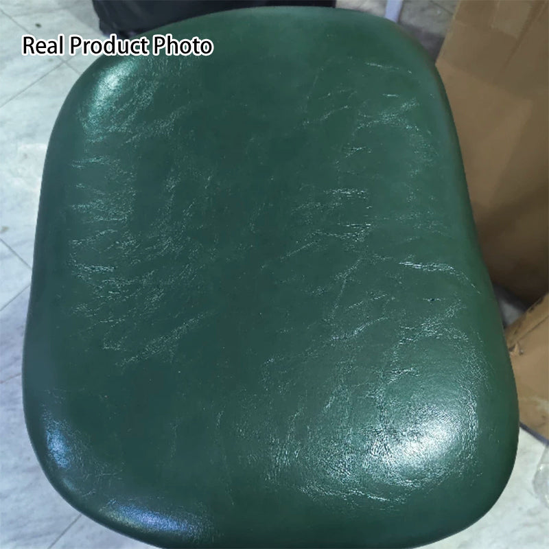 Tabouret de bar carré industriel contemporain en cuir PU avec dossier en fer pour salle à manger 