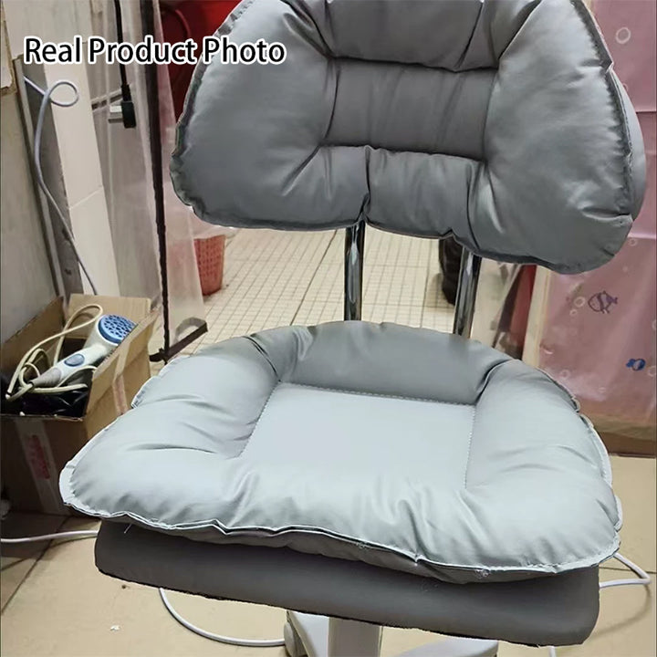 Moderner minimalistischer Hocker aus gebogenem PU-Leder, MDF, Kohlenstoffstahlrahmen, Schwamm, höhenverstellbare Rückenlehne, ohne Armlehnen, für das Schlafzimmer 