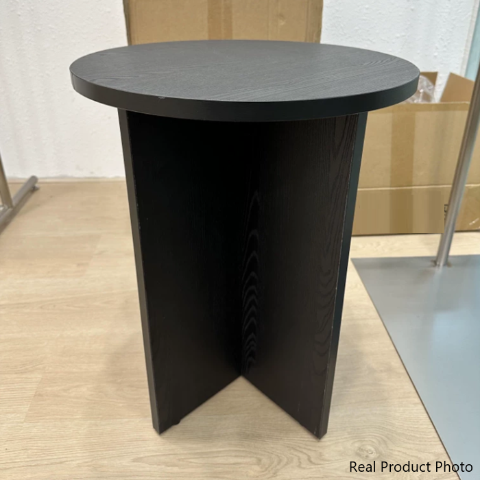 Contemporary Simplicity Round Particle Board Side Table 1-Tier For Living Room