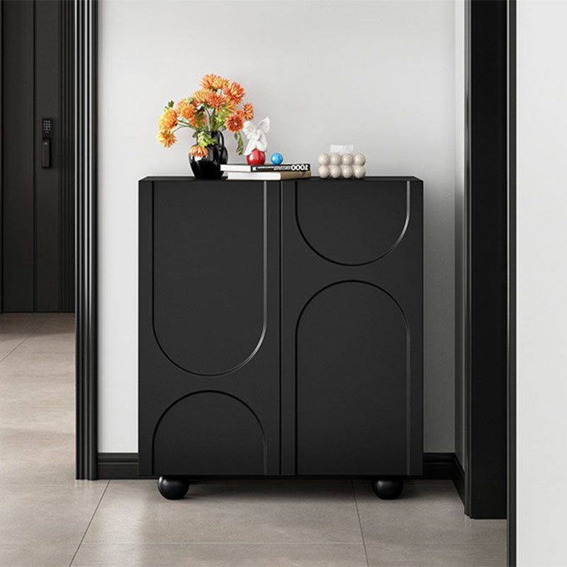 Traditioneller französischer rechteckiger Schuhschrank aus MDF mit geschwungenen Kugeldetails, 5 Ebenen, für das Wohnzimmer 
