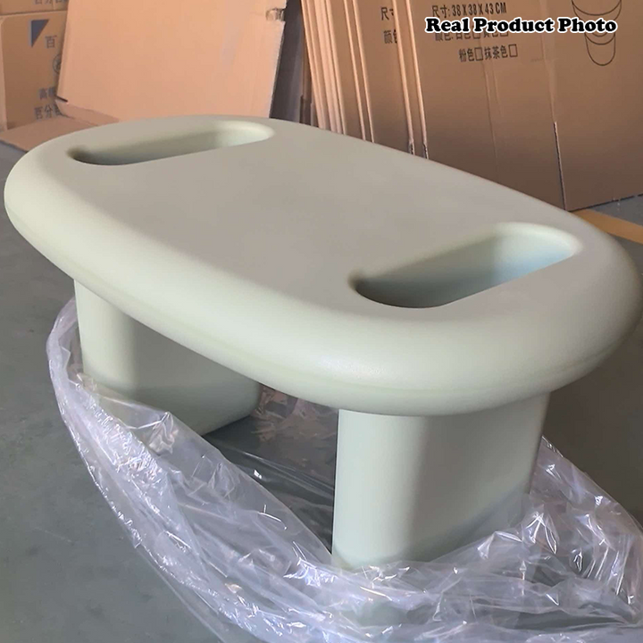 Modern Minimalist Kids Oval PE Dining Table For Dining Room