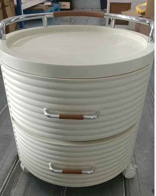Cylindre rond amovible contemporain scandinave PP ABS PET 1/2/3/4 tiroir pour salon 