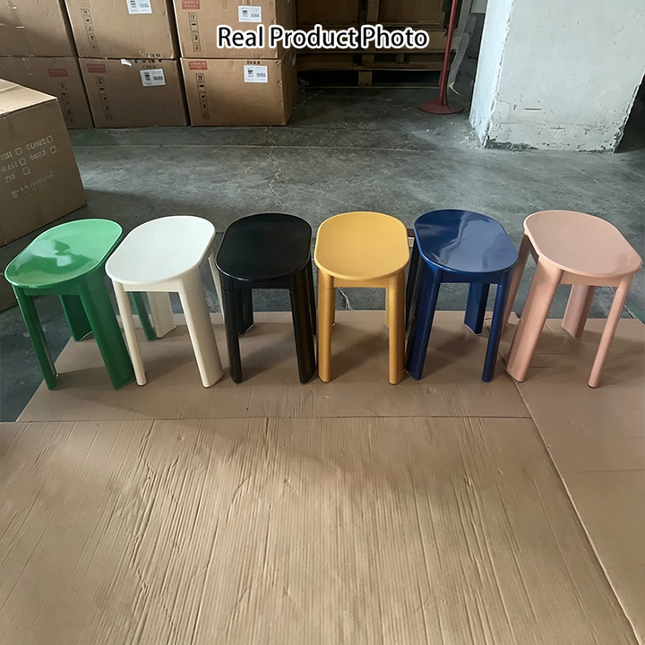Moderner nordischer Macaron PP-Stuhl in runder/ovaler Form für das Wohnzimmer 