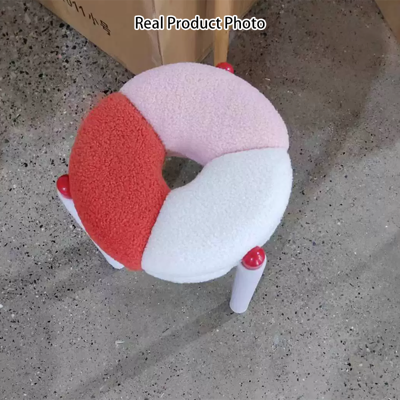 Moderner minimalistischer runder Metall-Teddy-Samtstuhl für das Wohnzimmer 