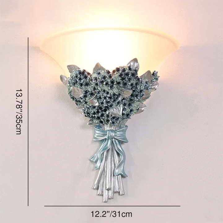 Contemporary Creative Bouquet Shape Resin Glass 1-Light Wall Sconce Lamp For Hallway