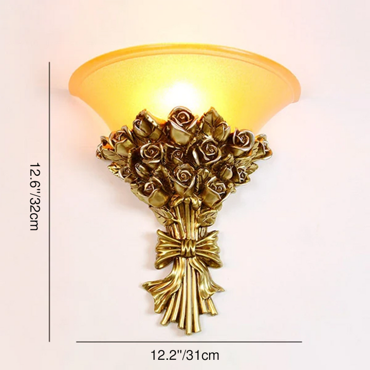 Contemporary Creative Bouquet Shape Resin Glass 1-Light Wall Sconce Lamp For Hallway
