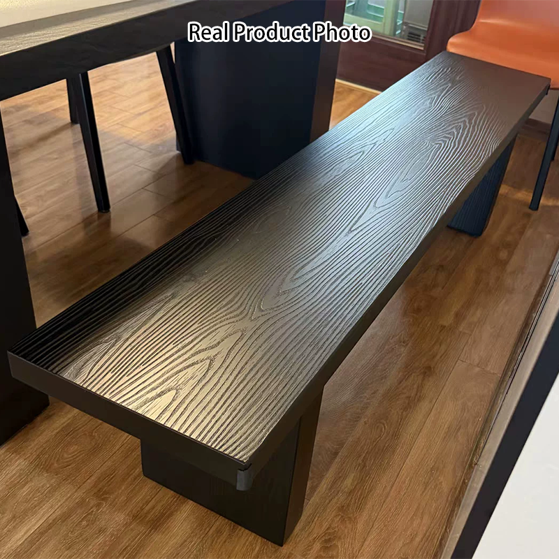 Moderne minimalistische rechteckige Bank aus Kiefernholz für das Wohnzimmer 
