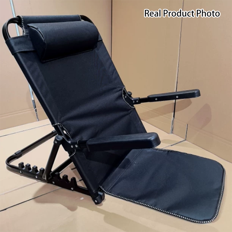 Modern Minimalist Oxford Fabric Textilene Fabric Iron Plastic Rectangular Back Chair With Adjustable Recline &amp; Armrests For Living Room &amp; Bedroom