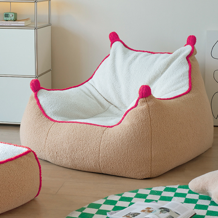 Pouf carré en laine d&