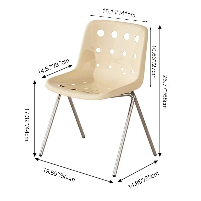 Chaise de salle à manger en fer forgé PP design fromage moderne du milieu du siècle avec dossier pour salon et salle à manger 