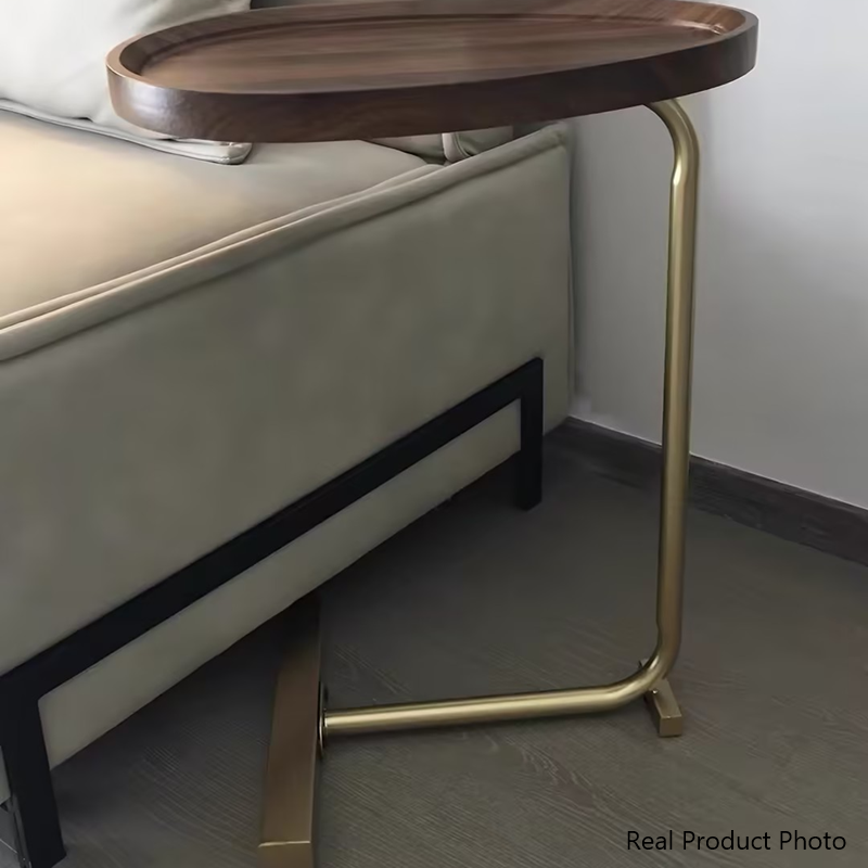 Modern Minimalist Water Drops Oval Medium-Density Fiberboard Iron End Table For Living Room