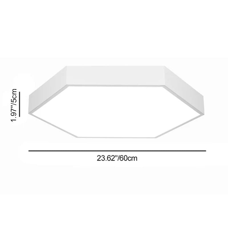 Modern Simplicity Hexagonal Macarons Iron Acrylic Lampshade LED Flush Mount Ceiling Light For Home Office