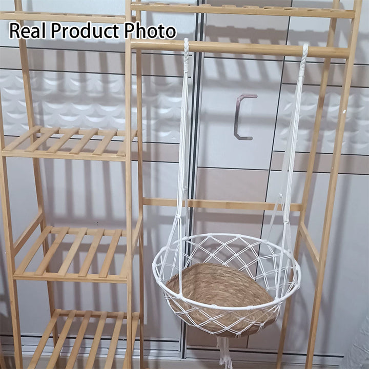 Modern Minimalist Nan Bamboo Rectangular Hall Tree 5-Tier Multi-Function Rack For Bedroom