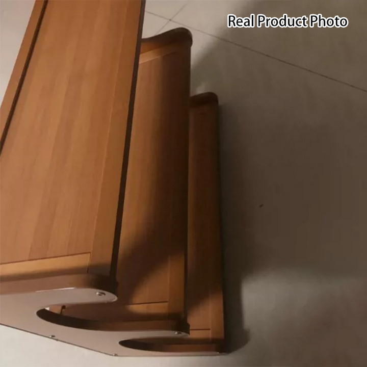 伝統的な中華風 MDF・ナンバンブー製 長方形 E字型ブックシェルフ 収納棚 2/3/4段 リビングルーム・ベッドルーム用 