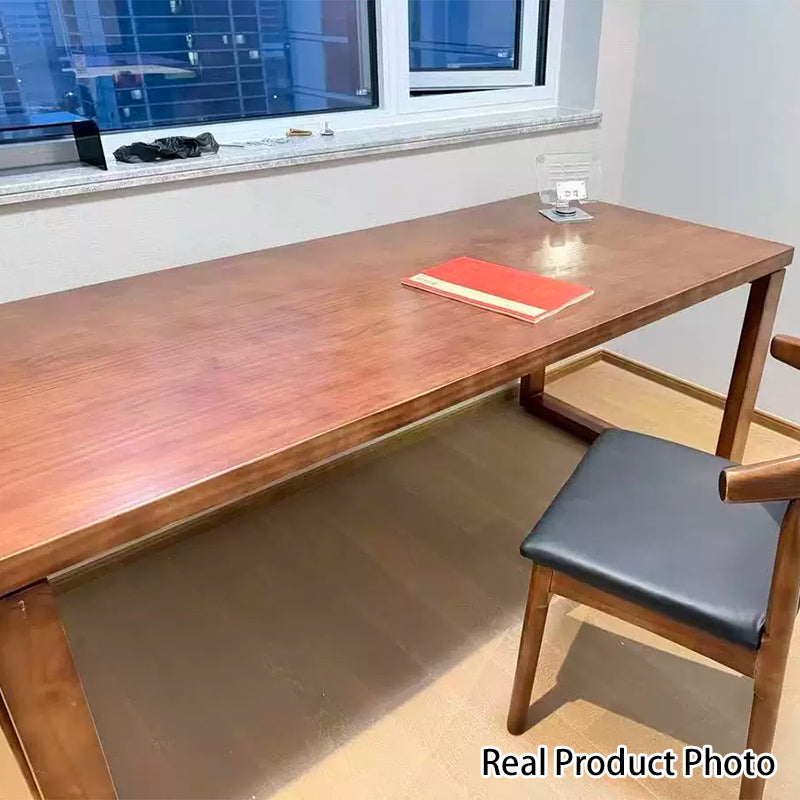 Traditionelle rustikale rechteckige Holzschreibtische mit zwei Beinen für das Home Office 