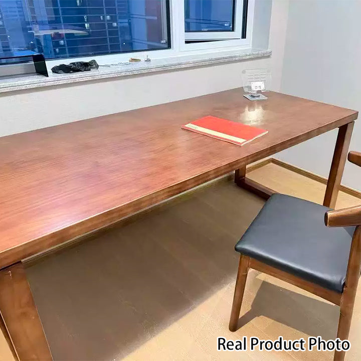 Traditionelle rustikale rechteckige Holzschreibtische mit zwei Beinen für das Home Office 