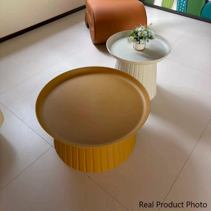 Modern Minimalist Round Tray Cylinder PP Plastic Coffee Table For Living Room