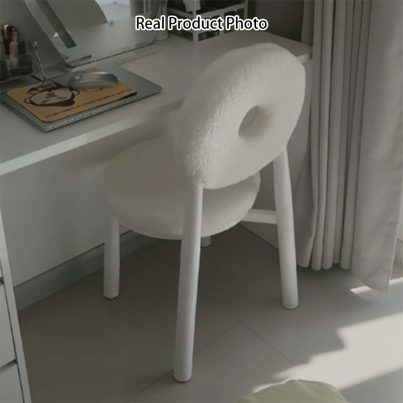 Chaise de salle à manger contemporaine en laine d&