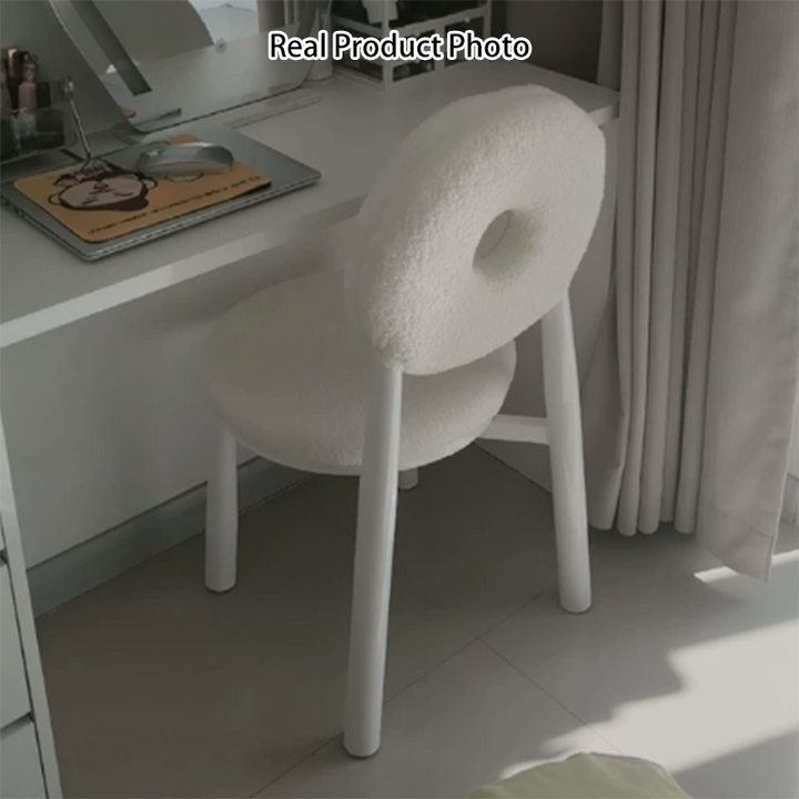 Chaise de salle à manger contemporaine en laine d&