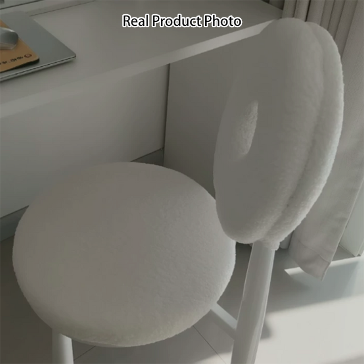 Chaise de salle à manger contemporaine en laine d&