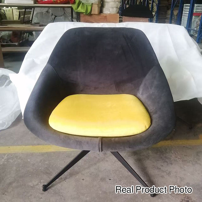 Moderno Minimalista Hierro Tela Esponja Silla de Arco Cuadrado Silla de Salón Respaldo para Sala de Estar 