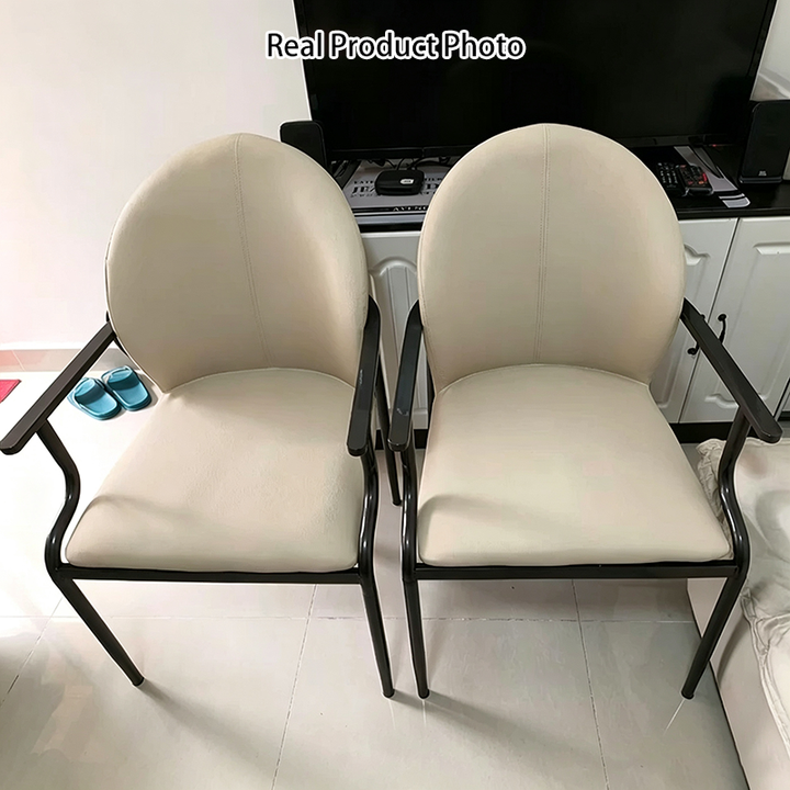 Moderne Einfachheit Mikrofaserleder Edelstahl Schwamm Quadrat Umwickelung Esszimmerstuhl Rückenlehne Armlehne Für Esszimmer 