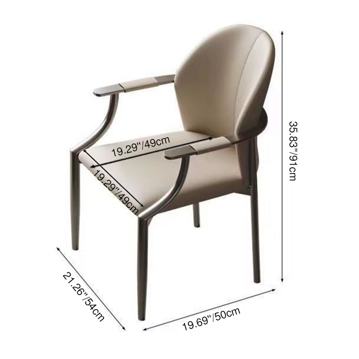 Moderne Einfachheit Mikrofaserleder Edelstahl Schwamm Quadrat Umwickelung Esszimmerstuhl Rückenlehne Armlehne Für Esszimmer 
