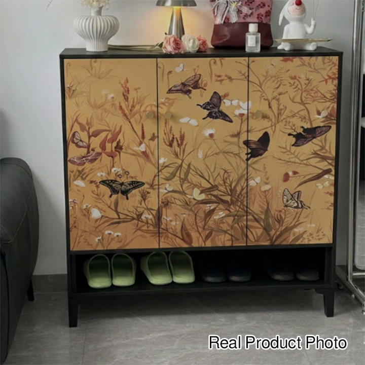 Traditional Chinese Carbon Steel Rectangular Multi-Functional Shoe Storage Cabinet 5-Tier For Entryway &amp; Hallway
