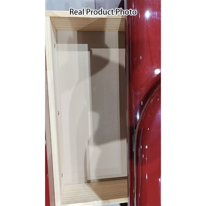 Stilvoller roter Schminktisch mit 6 Schubladen - Nordisches Design, langlebiges MDF &amp; Spanplatte aus Massivholz für das Schlafzimmer 