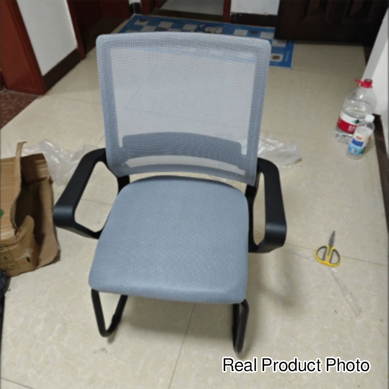 Modern Minimalist Square Rectangular Mesh Fabric Carbon Steel Desk Chair Backrest Armrest For Home Office