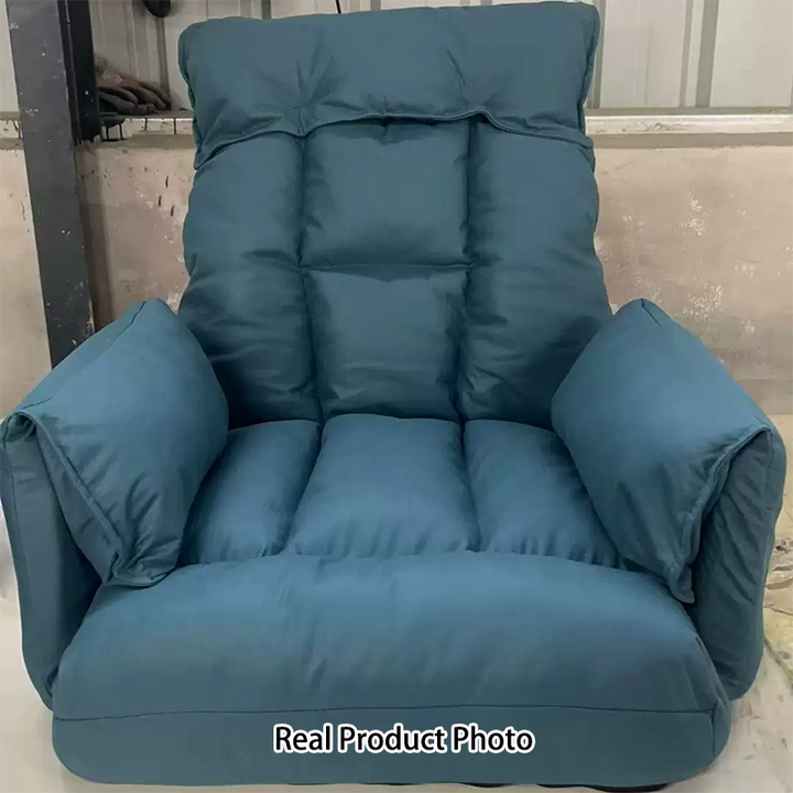Chaise de bureau moderne minimaliste en tissu et acier inoxydable avec siège carré, dossier réglable et base pivotante pour bureau à domicile 