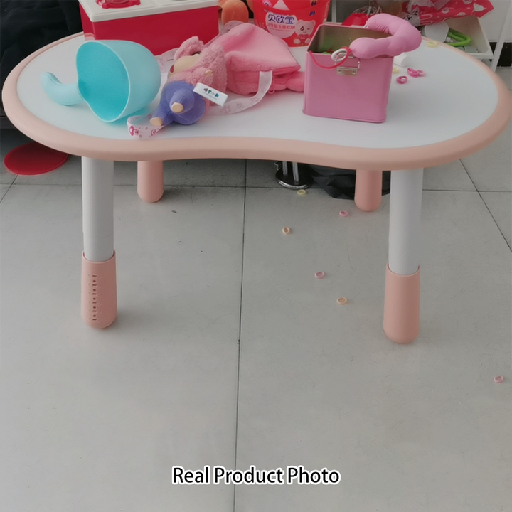 Modern Minimalist Oval Particle Board PP Plastic Kid Side Table 4-Leg For Living Room