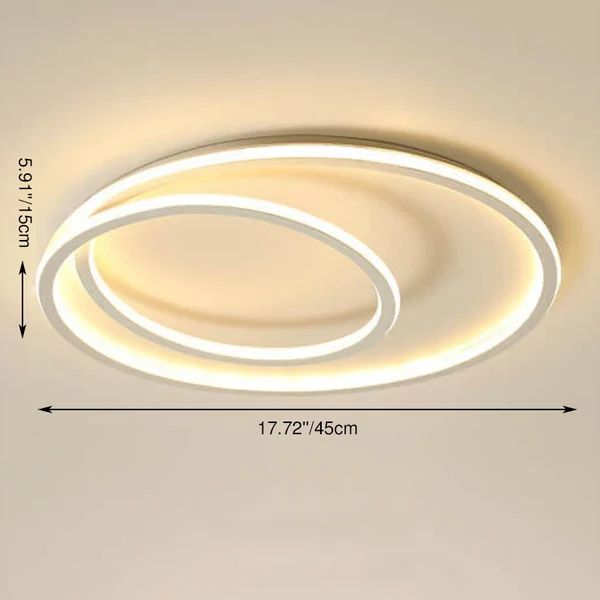 Modern Minimalist Double Circle LED Flush Mount Ceiling Light